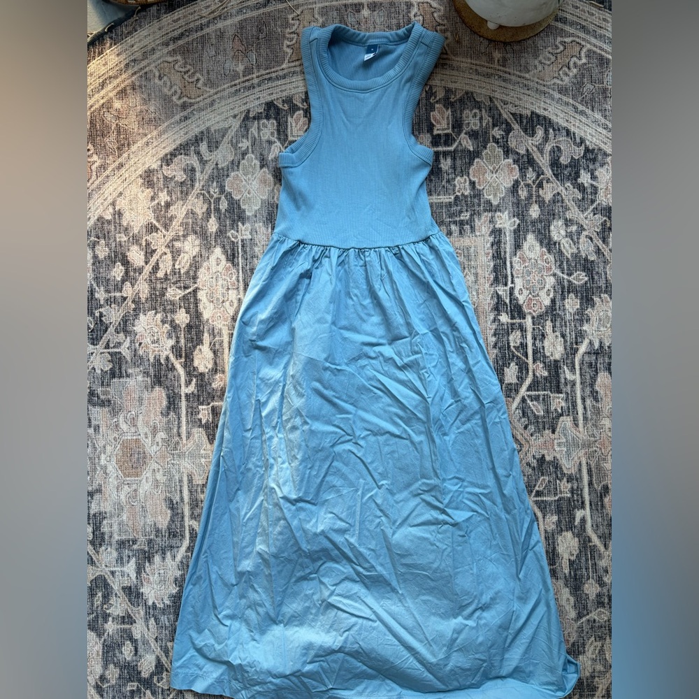 Old Navy Light Blue Sleeveless Maxi Dress